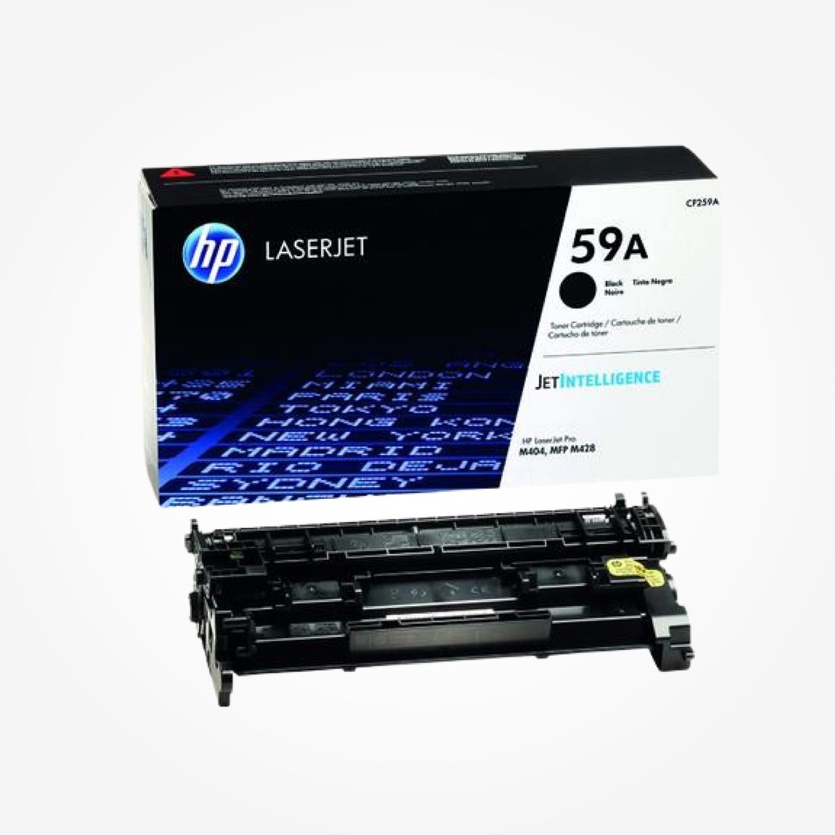 Cartouches de toner HP dans leur emballage